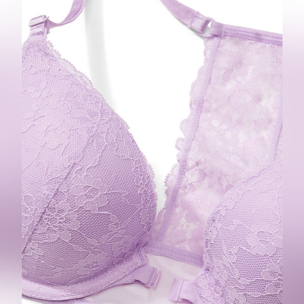 VICTORIA'S SECRET Sexy Tee Lace Push-Up Bra- Sz: S, in Lilac-purple - Picture 2 of 5